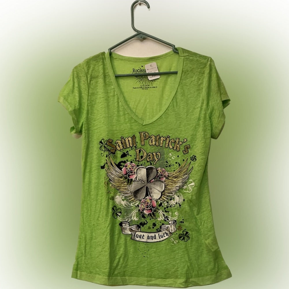 St Patrick’s day green short sleeve shirt
